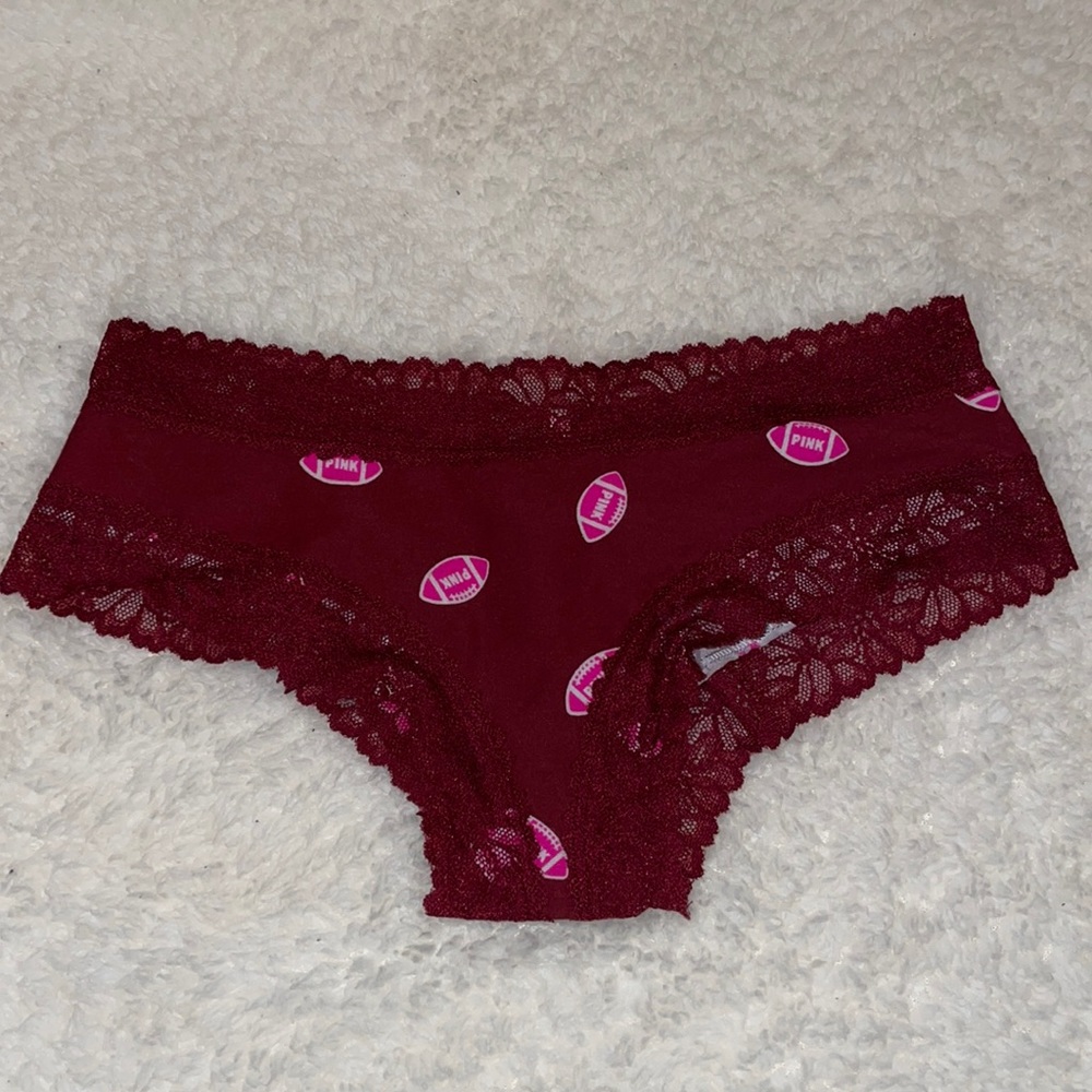 PINK Victoria’s Secret medium football cheeky sexy lace waist panties sexy panty